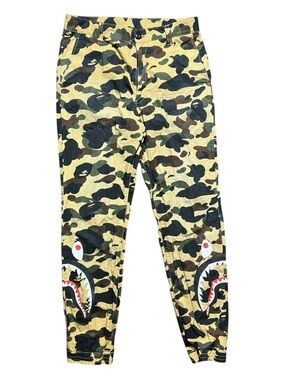 A Bathing Ape Bape Shark Green Camo Track Pants